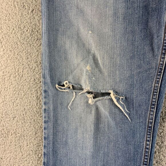 Levi's 559 Jeans Mens 38x32 Blue Relaxed Straight Destroyed Denim Skater 38x31 - Picture 8 of 16